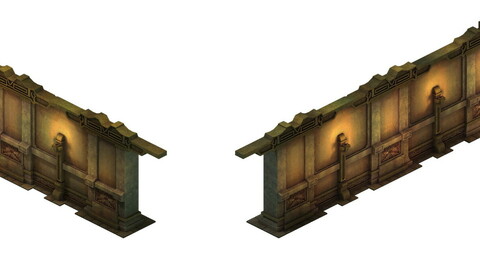 Game Model - Ancient tomb wall 013