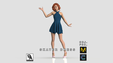 Skater Dress - Marvelous Designer & Clo3D