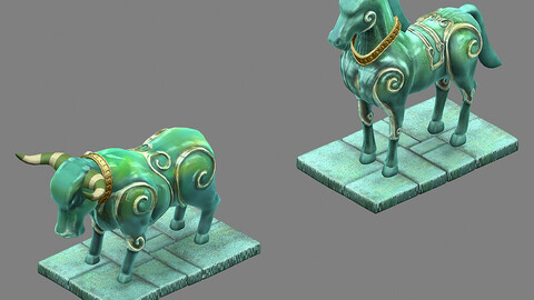 Cartoon World - Stone and Stone Horse 15