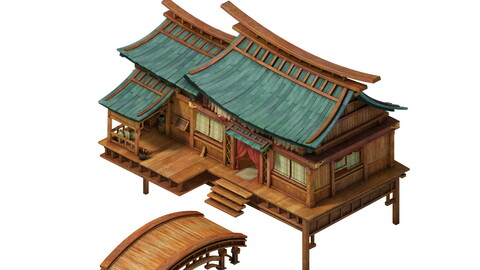 Game model - Hanging Garden - Peach Blossom Villag