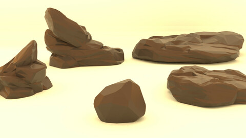 Low Poly Stone  Mini  Collection