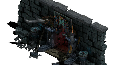 Trapped Dragon Cave - Door Wall 02