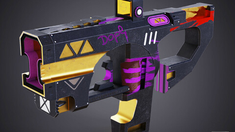 Cyber Punk PBR SMG