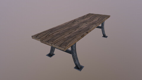Old Table 3D Model