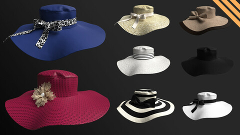 8 Different Hats in Marvelous Designer