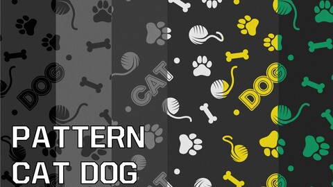 Patterns cat and dog