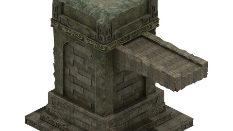 Desert ancient ruins - broken buildings