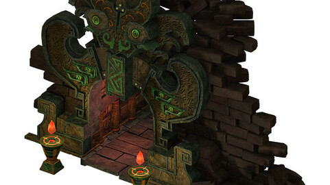 Ancient ruins - mountain entrance 01