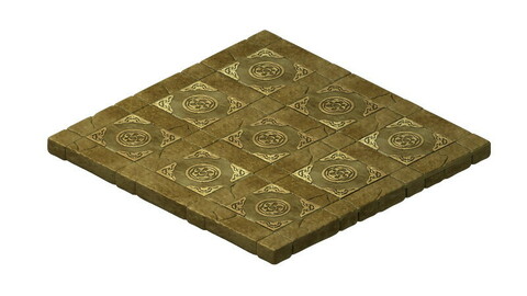 Game model - stone carving ground surface 04