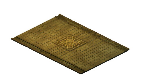 Game model - stone carving ground surface 05