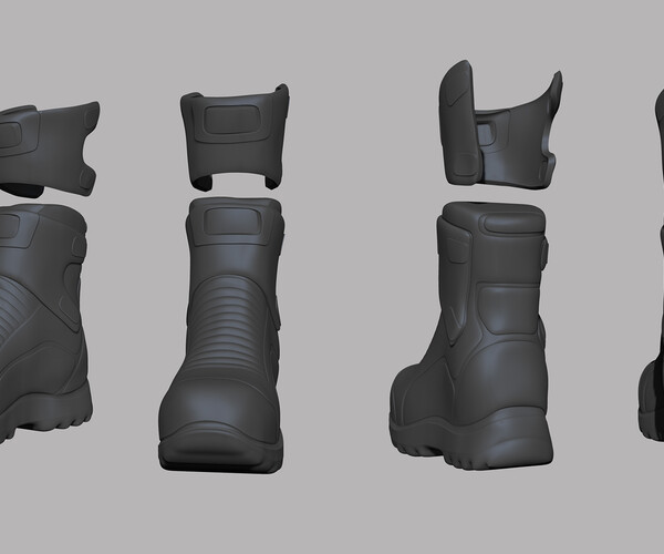 ArtStation - Military boots 3D model - High Poly - Shoes & Clothing ...