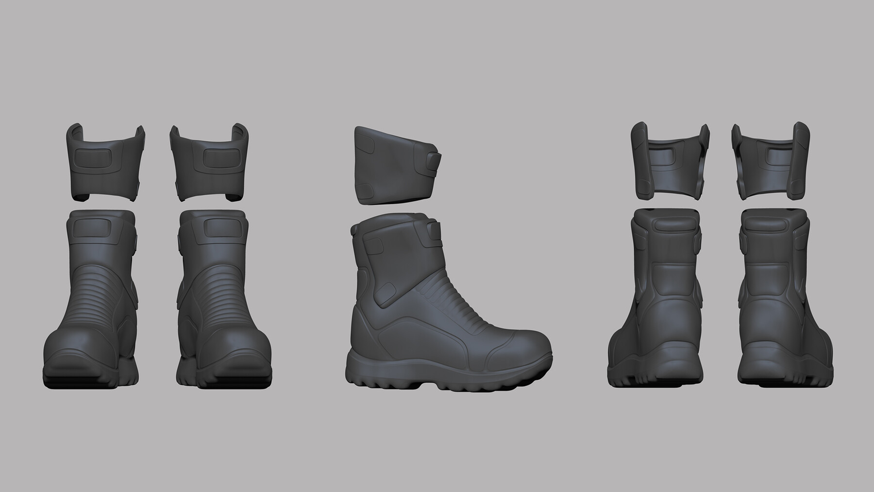 ArtStation - Military boots 3D model - High Poly - Shoes & Clothing ...
