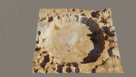 Crater 3D model Compete textures and materials