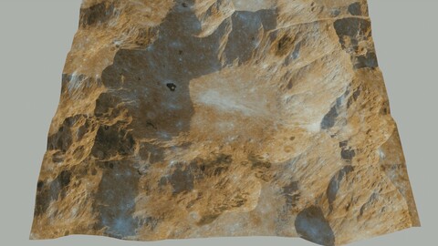 Crater 3D model 2 level of details
