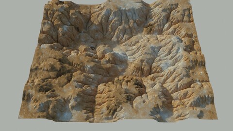 Planet Surface 3D model 2 Lod
