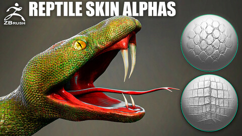 Reptile Skin Alphas for ZBrush