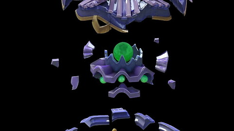 Game Model - Defense Stone Pagoda Old Ruins