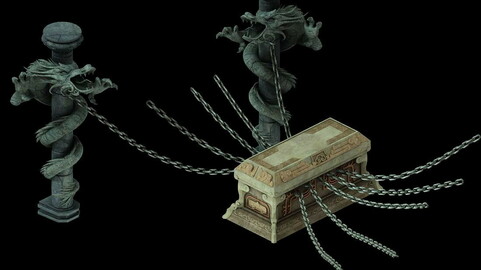 the tomb of the chain locked in the sarcophagus
