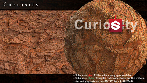 Curiosity substance graphs and textures