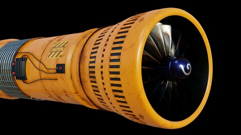 Turbine 3D model PBR materials 4K