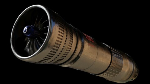 Turbine 3D model PBR materials 4K