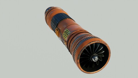 Turbine 3D model PBR materials 4K