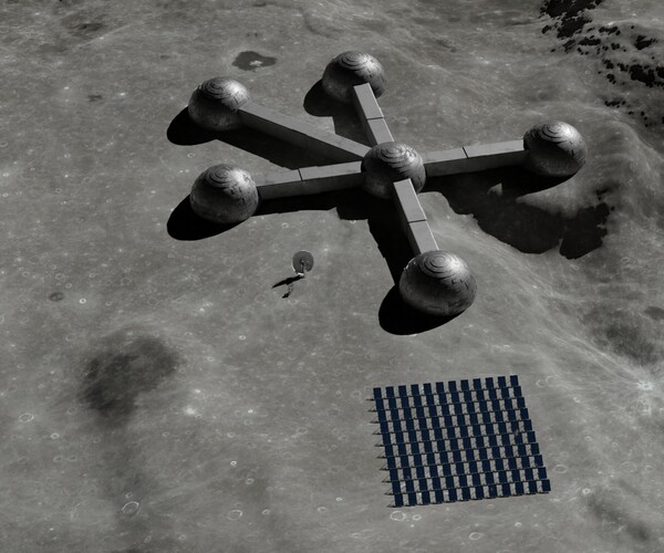 ArtStation - Moon base 3D model | Resources