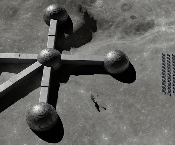 ArtStation - Moon base 3D model | Resources