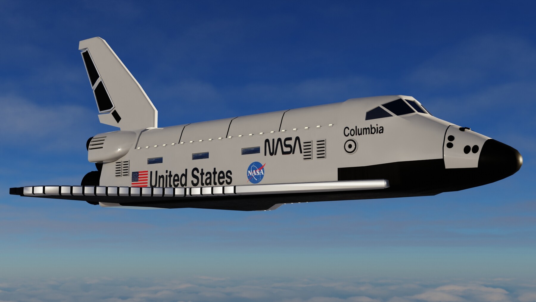 3d model space shuttle columbia