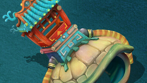 Submarine cartoon world - heavy turtles