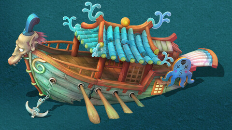 Submarine Cartoon World - Princess Shipwreck