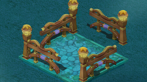 Submarine cartoon world - square railing