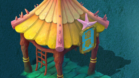Submarine cartoon world - sea bottom pavilion