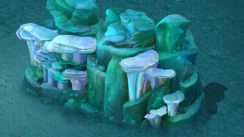Submarine Cartoon World - Seabed Coralstone 01