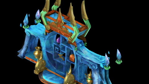 Game model - furniture cabinet Ice Lingxian lattic