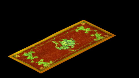 Model - Home Interior Objects - Flower Carpet 01