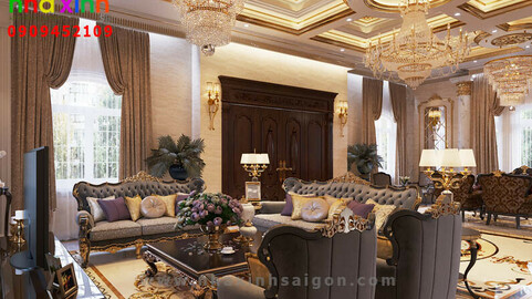 Dinh Thự Cổ Điển Pháp Nội Thất Dát Vàng 50 Tỷ