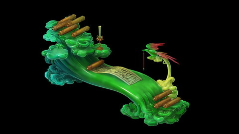 Game model - family objects - Tianjing clouds tabl