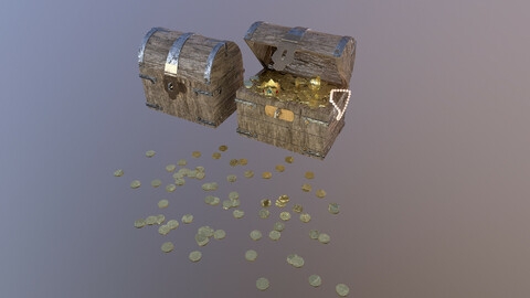Treasure Chest 3D Model