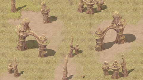 Cartoon version - wind demon stone forest