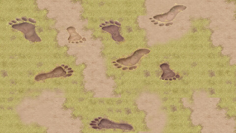 Cartoon version - footprints