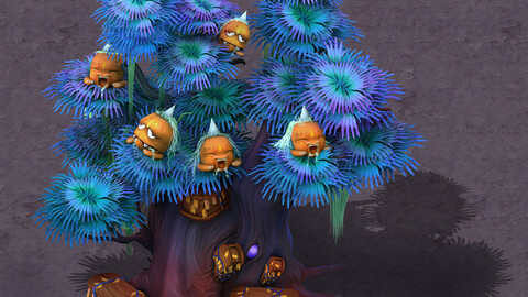 Cartoon hell - ghost coffin tree 04