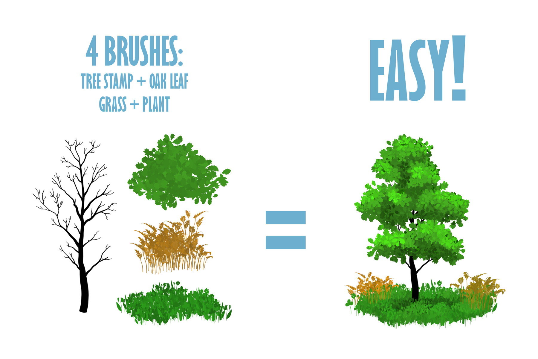 free procreate leaf brushes