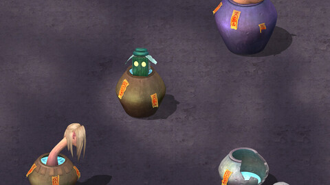 Cartoon hell - ghost urn