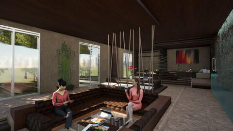 3D Revit studio apartment interior design