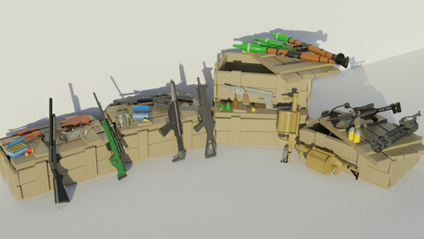 Pack Weapons Low poli