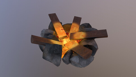 Camp Fire 3D Model