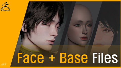 Face + Base face mesh Files (Zbrush)