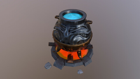 Wizard Cauldron 3D Model