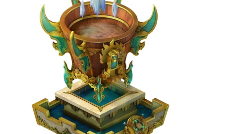 Game model - Hanging Garden - water storage barrel